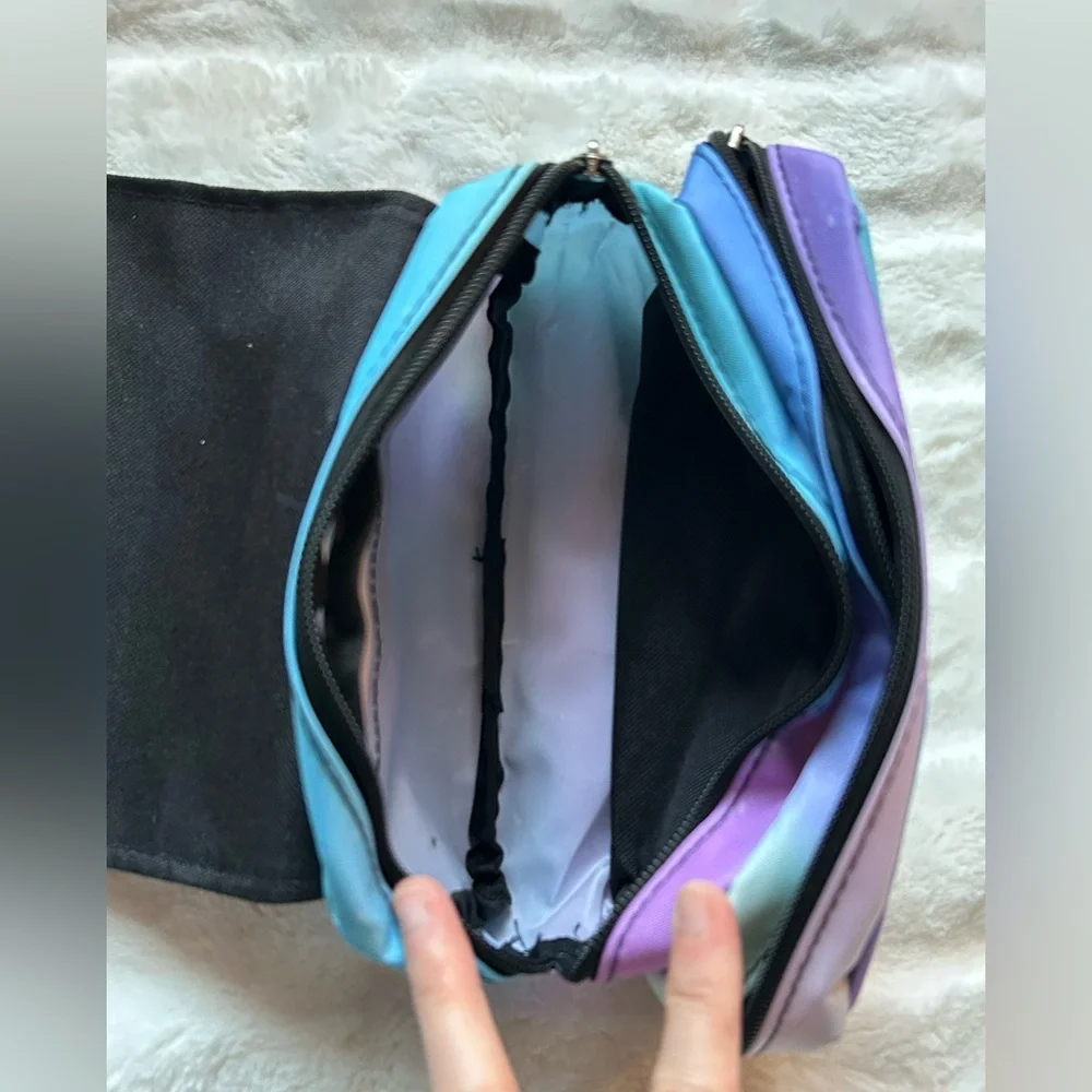 Roblox Double Zipper Canvas Pencil Case Gradient Purple/Blue OS